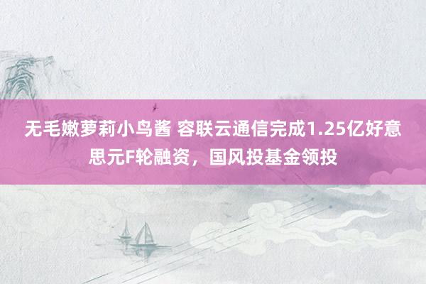 无毛嫩萝莉小鸟酱 容联云通信完成1.25亿好意思元F轮融资，国风投基金领投