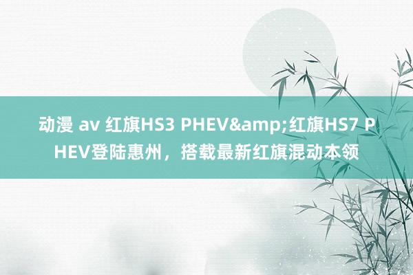 动漫 av 红旗HS3 PHEV&红旗HS7 PHEV登陆惠州，搭载最新红旗混动本领