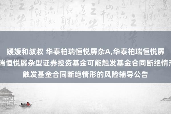 媛媛和叔叔 华泰柏瑞恒悦羼杂A,华泰柏瑞恒悦羼杂C: 对于华泰柏瑞恒悦羼杂型证券投资基金可能触发基金合同断绝情形的风险辅导公告