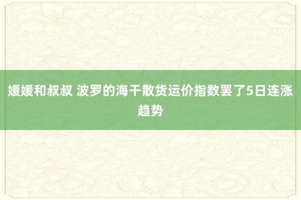 媛媛和叔叔 波罗的海干散货运价指数罢了5日连涨趋势