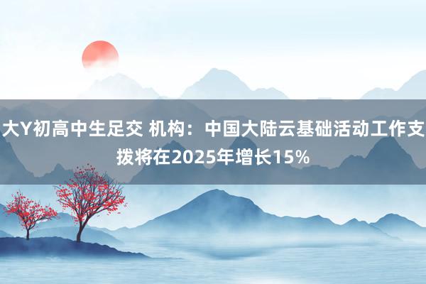 大Y初高中生足交 机构：中国大陆云基础活动工作支拨将在2025年增长15%