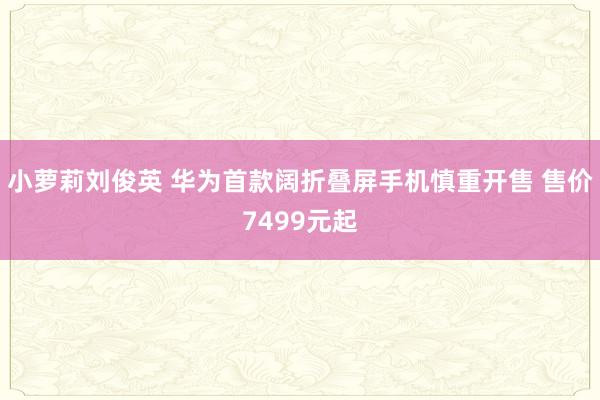 小萝莉刘俊英 华为首款阔折叠屏手机慎重开售 售价7499元起