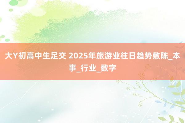 大Y初高中生足交 2025年旅游业往日趋势敷陈_本事_行业_数字