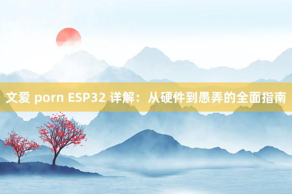 文爱 porn ESP32 详解：从硬件到愚弄的全面指南