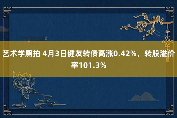 艺术学厕拍 4月3日健友转债高涨0.42%，转股溢价率101.3%
