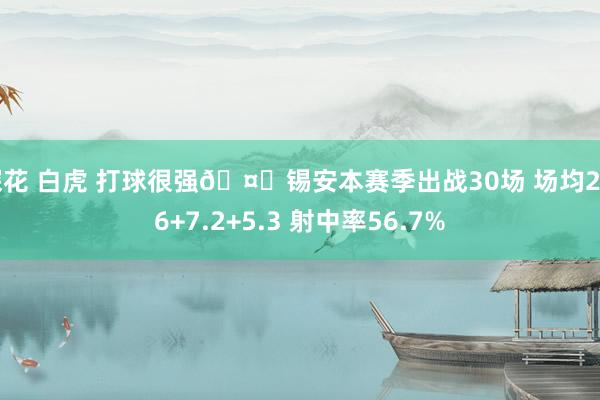 探花 白虎 打球很强🤔锡安本赛季出战30场 场均24.6+7.2+5.3 射中率56.7%