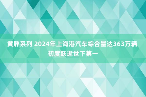 黄胖系列 2024年上海港汽车综合量达363万辆 初度跃逝世下第一