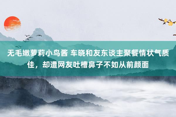 无毛嫩萝莉小鸟酱 车晓和友东谈主聚餐情状气质佳，却遭网友吐槽鼻子不如从前颜面