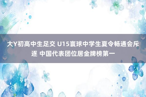 大Y初高中生足交 U15寰球中学生夏令畅通会斥逐 中国代表团位居金牌榜第一