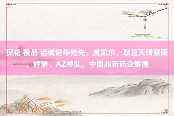 探花 极品 诺诚健华抢先，威凯尔、耿直天晴紧跟，辉瑞、AZ掉队，中国鼎新药企解围