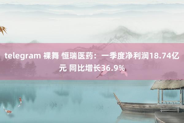 telegram 裸舞 恒瑞医药：一季度净利润18.74亿元 同比增长36.9%