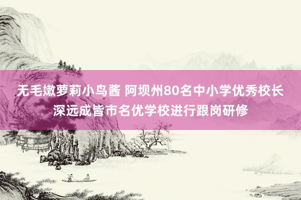 无毛嫩萝莉小鸟酱 阿坝州80名中小学优秀校长深远成皆市名优学校进行跟岗研修