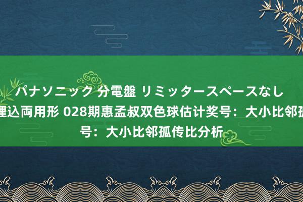 パナソニック 分電盤 リミッタースペースなし 露出・半埋込両用形 028期惠孟叔双色球估计奖号：大小比邻孤传比分析